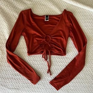 Long sleeve crop top